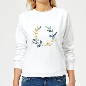 Leafy Reef Women's Sweatshirt - White