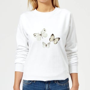 Butterfly Trio Women's Sweatshirt - White