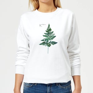 Fern Leaf Women's Sweatshirt - White