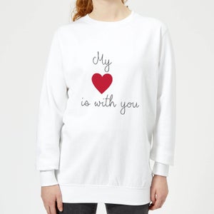 My Heart Is With You Women's Sweatshirt - White