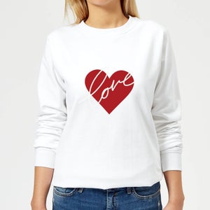 Heat Love Scribble Women's Sweatshirt - White
