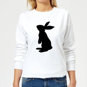 Silhouette Rabbit Women's Sweatshirt - White