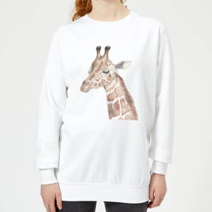Watercolour Giraffe Women's Sweatshirt - White