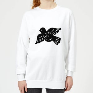 Silhouette Single Bird Women's Sweatshirt - White