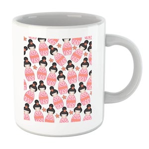 Pink Geisha Scattered Pattern Mug
