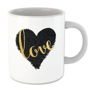 Black Love Heart Love Mug