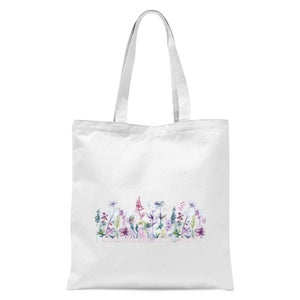 Flower Meadow Tote Bag - White