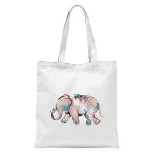 Indian Elephant Tote Bag - White