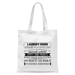 Laundry Room Tote Bag - White
