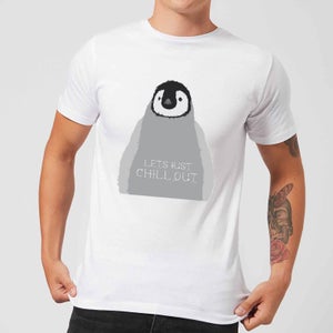 Candlelight Baby Penguin Lets Just Chill Out Men's T-Shirt - White