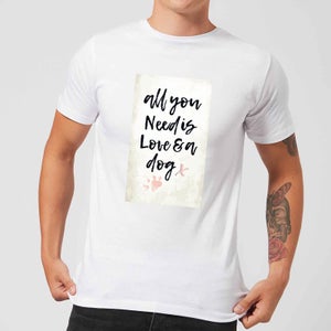 Candlelight All You Need Is Love And A Dog Men's T-Shirt - White