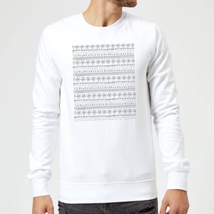 Candlelight Winter Pattern Sweatshirt - White