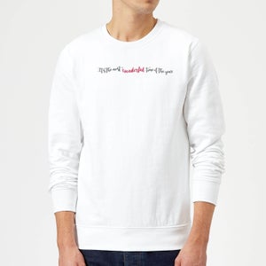 Candlelight It's The Most Wonderful Time Of The Year Sweatshirt - White