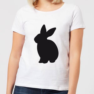 Candlelight Bunny Rabbit Silhouette Women's T-Shirt - White