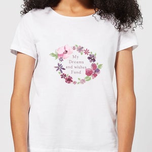 Candlelight My Dreams And Wishes Fund Floral Ring Women's T-Shirt - White