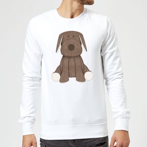 Candlelight Brown Dog Teddy Sweatshirt - White