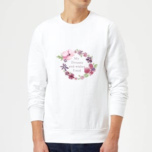 Candlelight My Dreams And Wishes Fund Floral Ring Sweatshirt - White