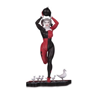 DC Collectibles Harley Quinn Red White & Black Statue By Frank Cho