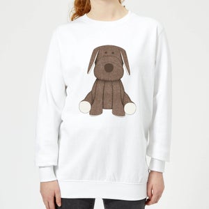 Candlelight Brown Dog Teddy Women's Sweatshirt - White
