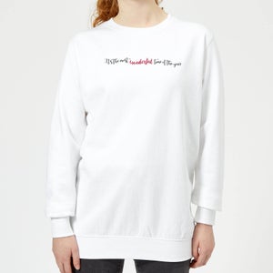 Candlelight It's The Most Wonderful Time Of The Year Women's Sweatshirt - White
