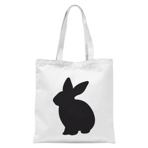 Bunny Rabbit Silhouette Tote Bag - White
