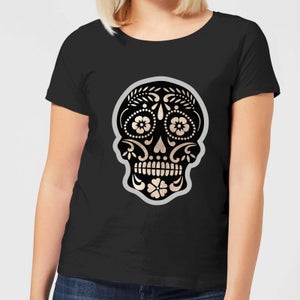 Day Of The Dead Skull Women's T-Shirt - Black
