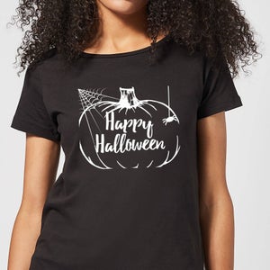 Happy Halloween Pumpkin Women's T-Shirt - Black