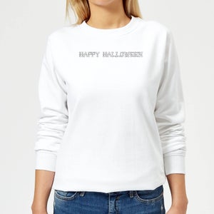 Happy Halloween Bones Women's Sweatshirt - White