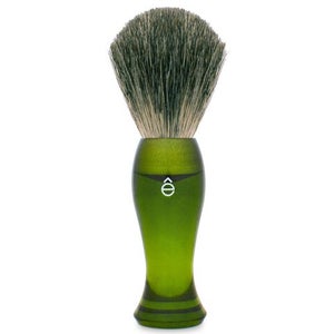 eShave Long Shave Brush Plastic Handle Green