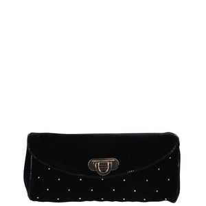 French Connection Velvet Stud Clutch 