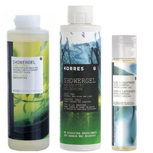 KORRES Basil Lemon & Mint Tea Shower Gel Duo