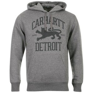 Carhartt Men's Hooded Detroit Lion Sweatshirt - Dark Grey Heather