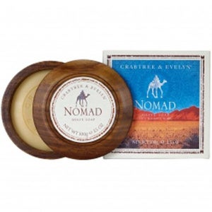 CRABTREE & EVELYN FOR MEN NOMAD SHAVE SOAP IN WOODEN BOWL (100G)