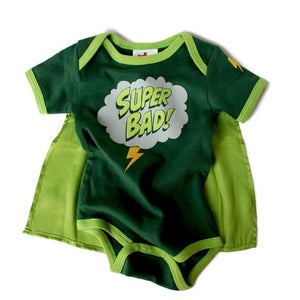 Super Bad Snapsuit Baby Grow by Wry Baby