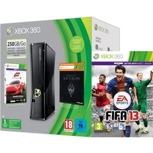 Xbox 360 250GB Holiday FIFA Bundle (Includes FIFA 13, Forza 4 'Essentials Edition', Skyrim 'Live DLC', 1 Month Xbox Live)
