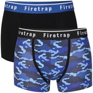 Firetrap Men's 2-Pack Camo Boxers - Black/Blue