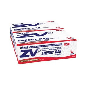 ZipVit ZV8 Energy Bar - Box of 20 - Chocolate Coated Strawberry