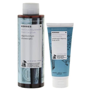 KORRES Vanilla Plum Body Milk Shower gel Duo