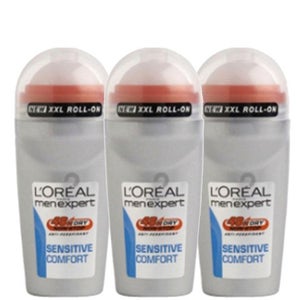 L'Oréal Paris Men Expert Sensitive Comfort Deodorant Roll-On (50ml) Trio