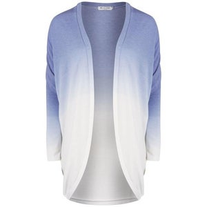 Moku Women's Dip Dye Knitted Cardigan - Blue/White
