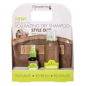 Macadamia Natural Oil Volumizing Dry Shampoo Style Duo with Clutch Bag