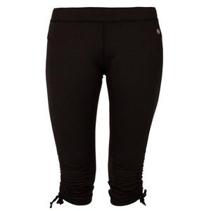 LIJA Women's Drawstring Capri Pants - Black/Coral