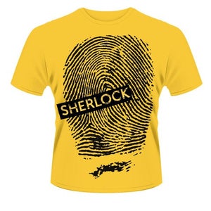 Sherlock Men's T-Shirt - Fingerprint (Yellow)