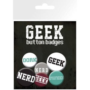 Geeks and Nerds Text - Badge Pack