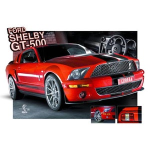 Easton Red Mustang GT500 - Lenticular Poster - 47 x 67cm