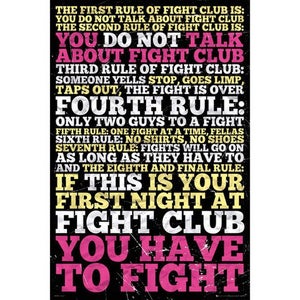 Fight Club 8 Rules - Maxi Poster - 61 x 91.5cm
