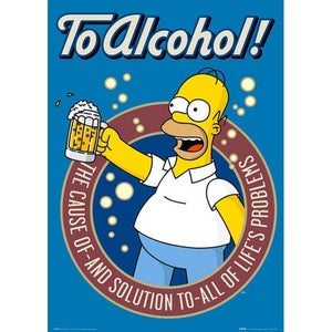 The Simpsons To Alcohol - Maxi Poster - 61 x 91.5cm
