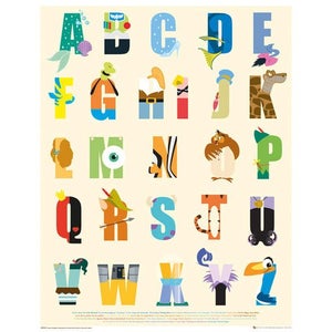 Disney Alphabet - Mini Poster - 40 x 50cm