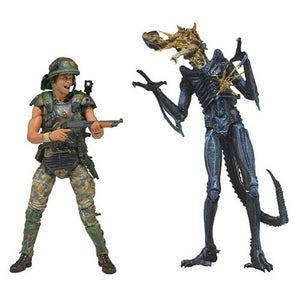 NECA Aliens Hicks Vs Battle Damaged Blue Warrior Action Figure 2-Pack
