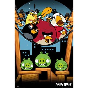 Angry Birds On A Wire - Maxi Poster - 61 x 91.5cm
